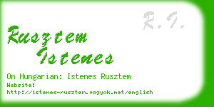 rusztem istenes business card